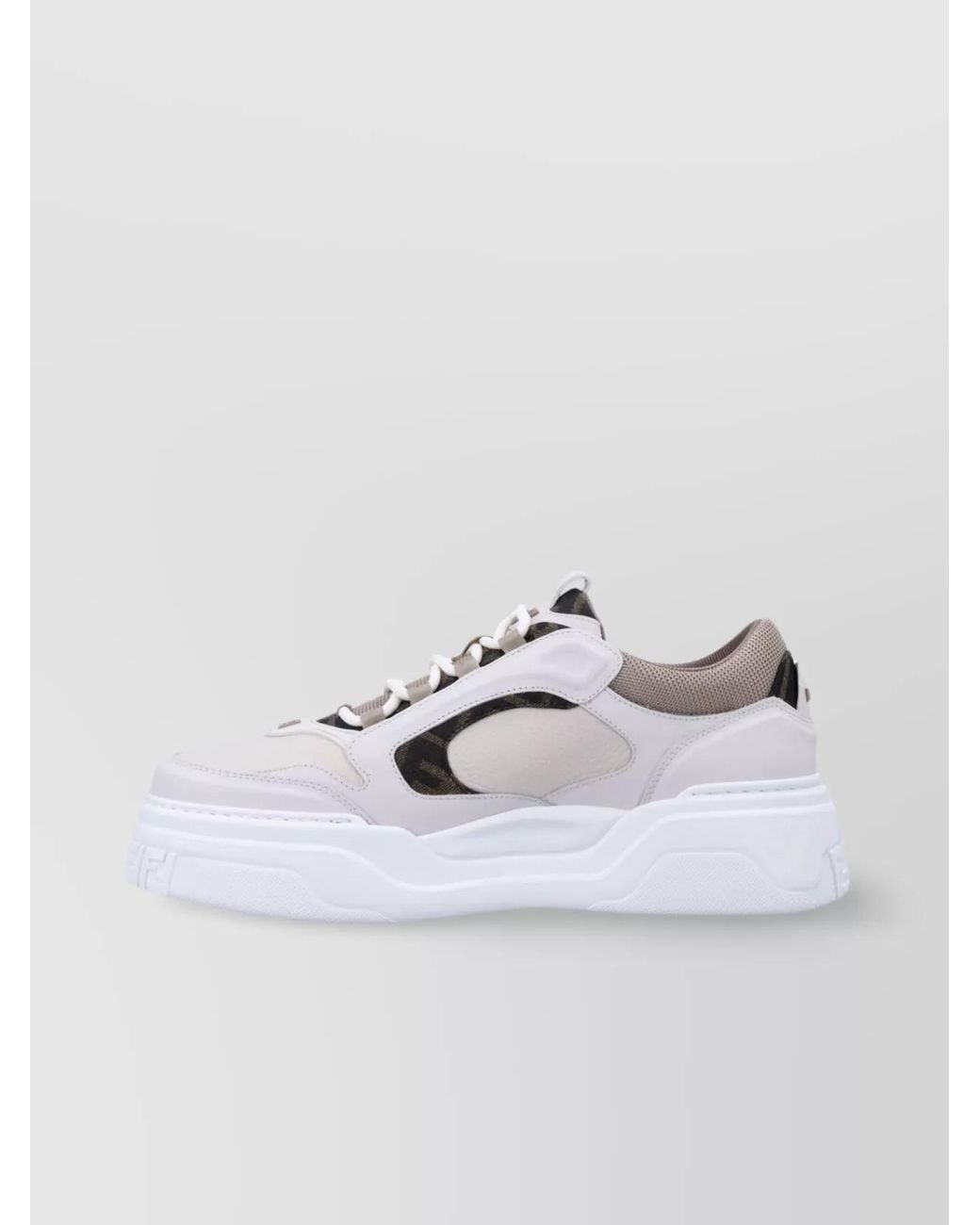 Fendi Multicolor Calf Leather Low-Top Sneakers for men