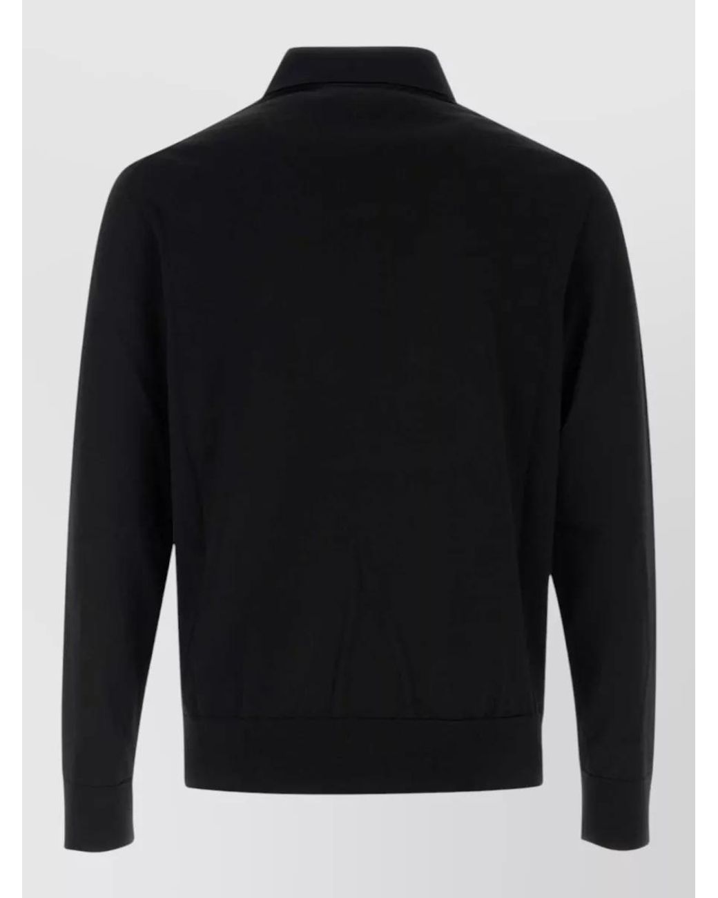 Burberry Black Wool Polo Shirt for men