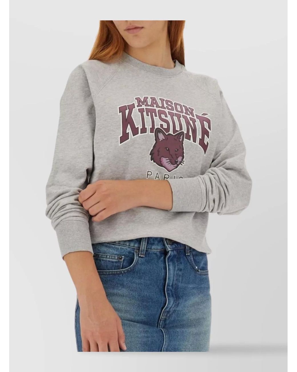 Maison Kitsuné Gray Cotton Regular-Fit Sweatshirt