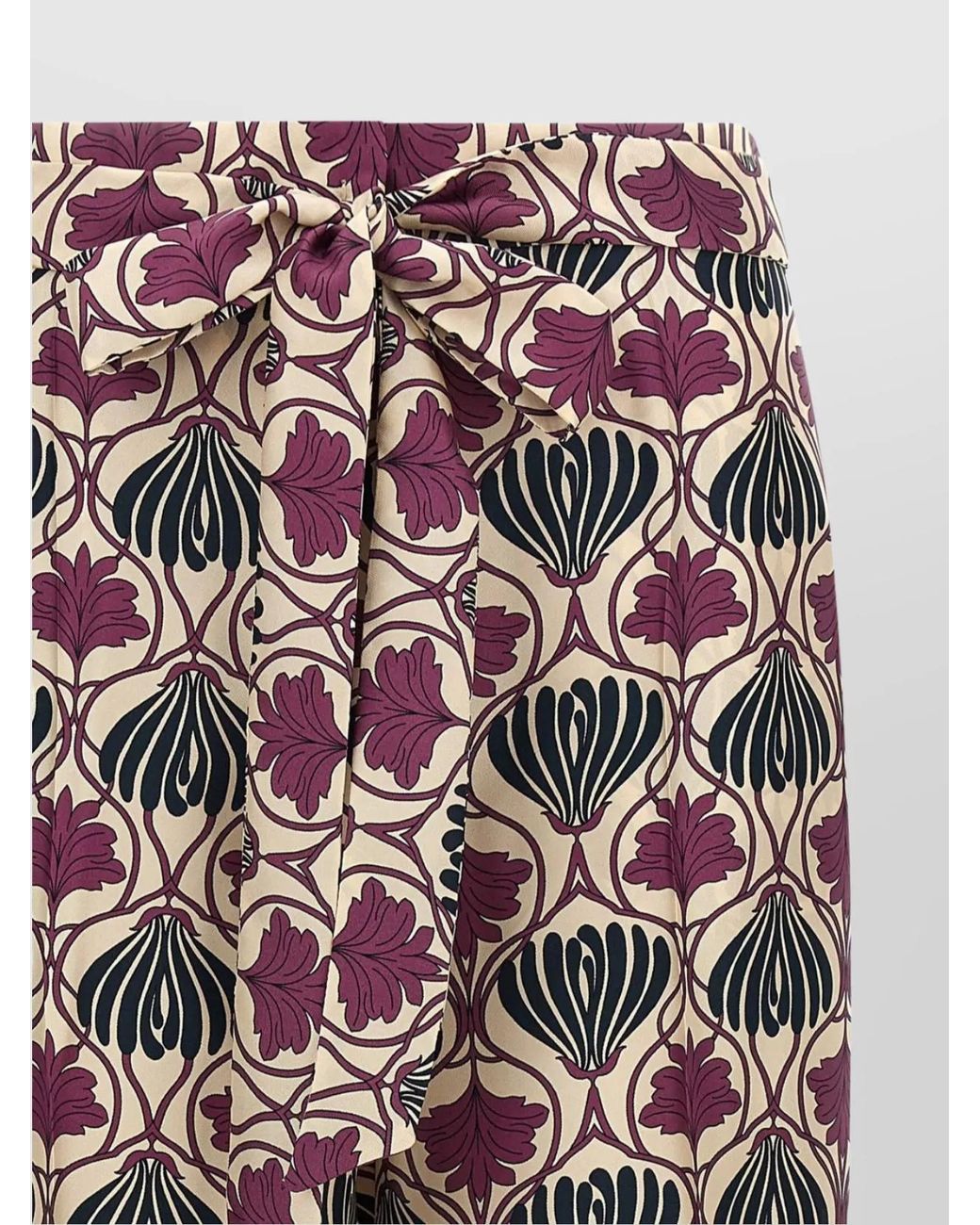 Max Mara White Silk Wide-Leg Trousers