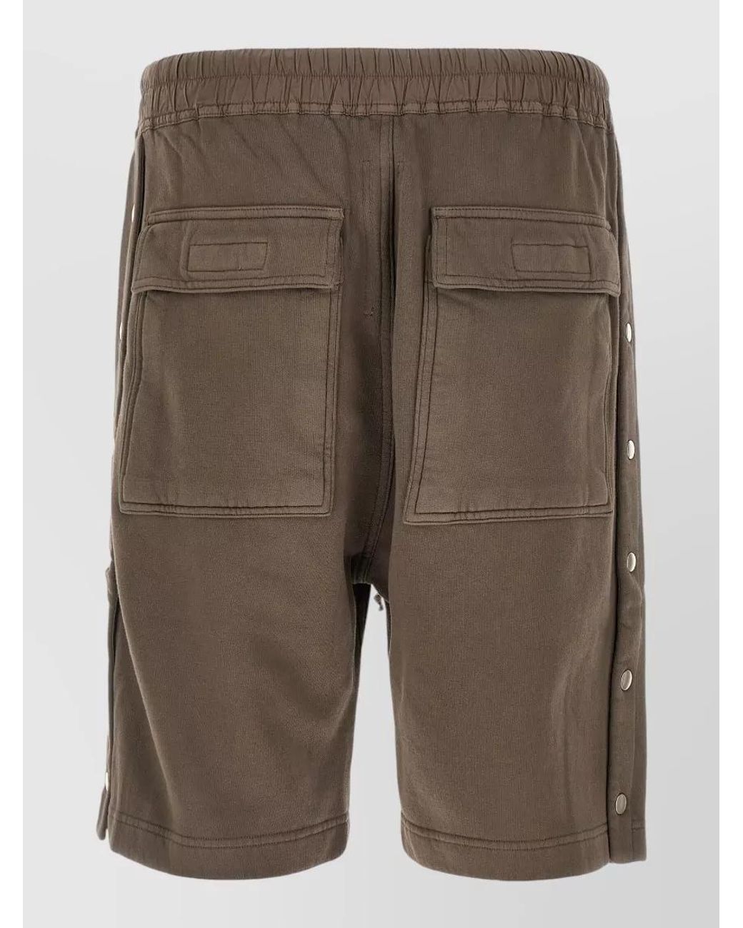 Rick Owens Brown Wide Pusher Short Cargo Shorts for men