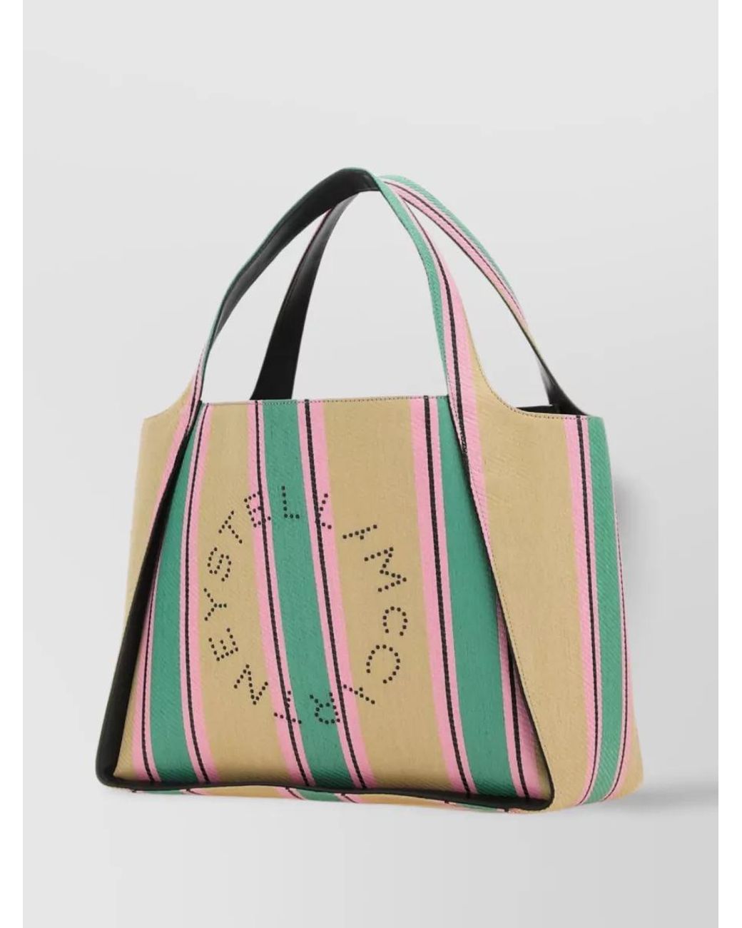 Stella McCartney Blue Stella Logo Raffia Tote Bag