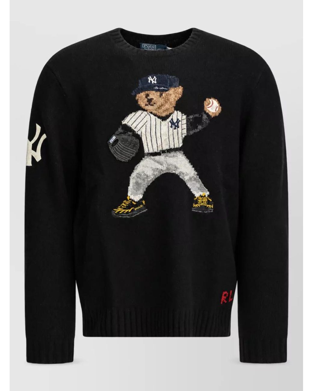 Polo Ralph Lauren Black Wool Crew-Neck Sweater for men