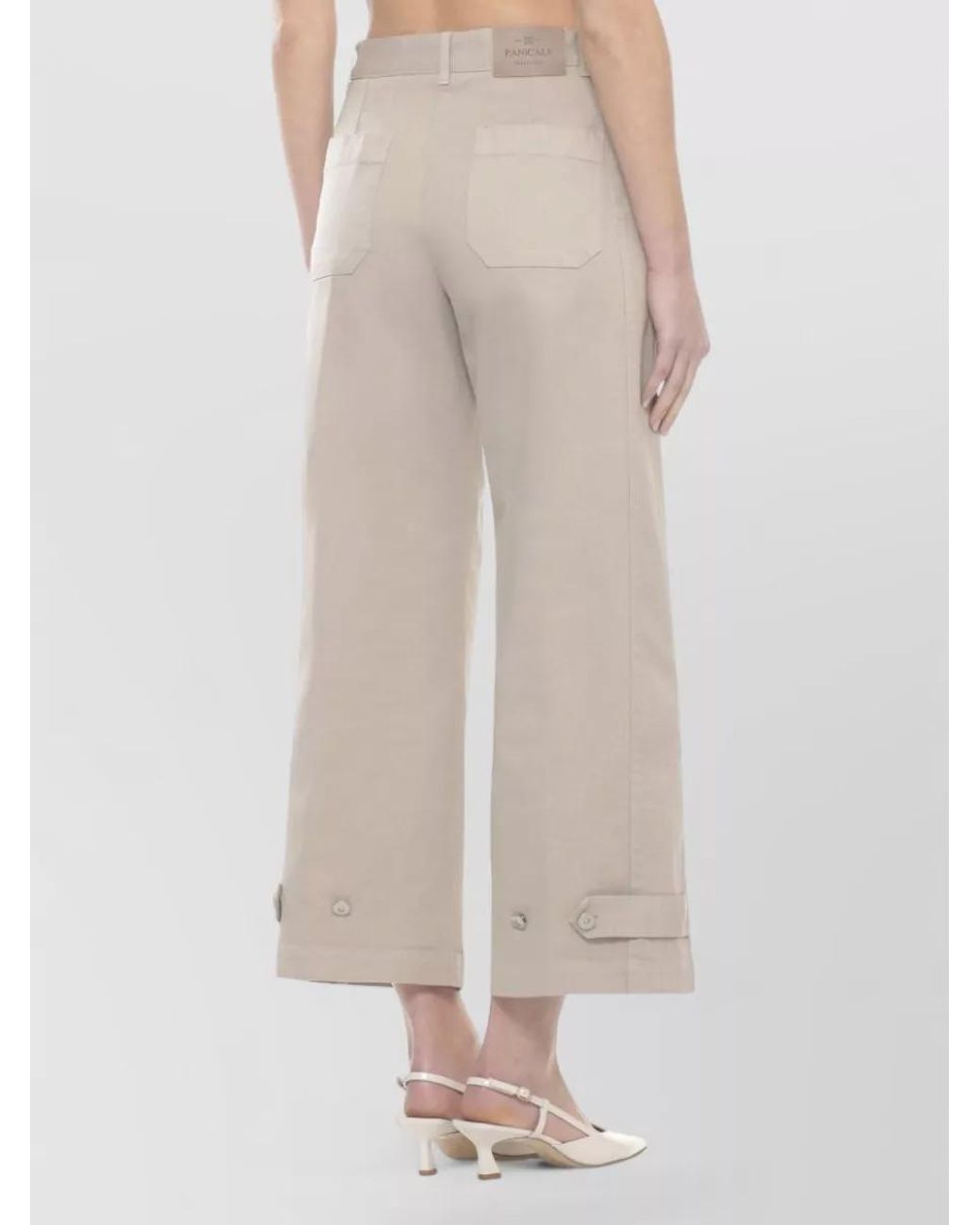 Panicale White Cotton Straight-Leg Trousers