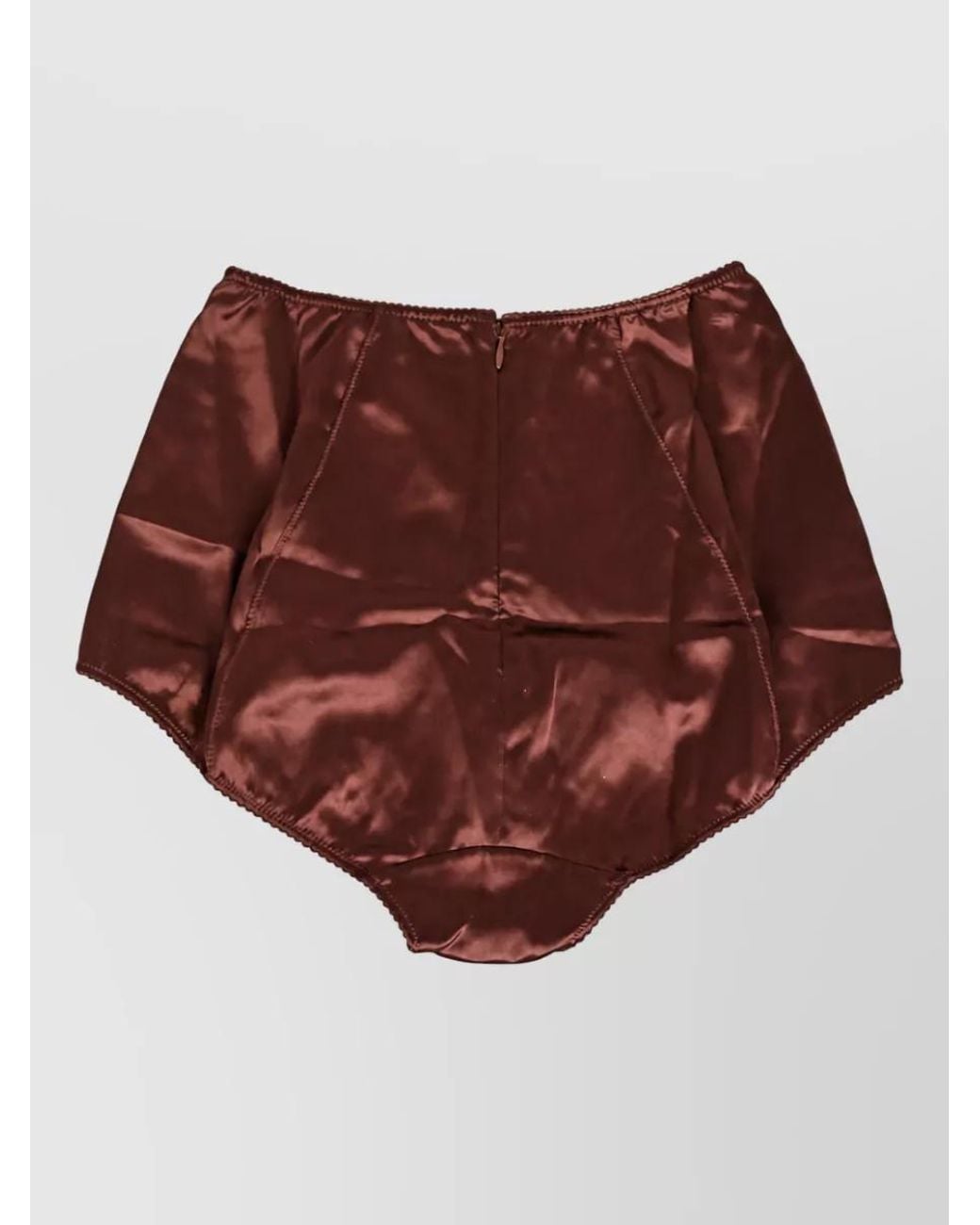 Dolce & Gabbana Brown Silk High-Rise Trousers