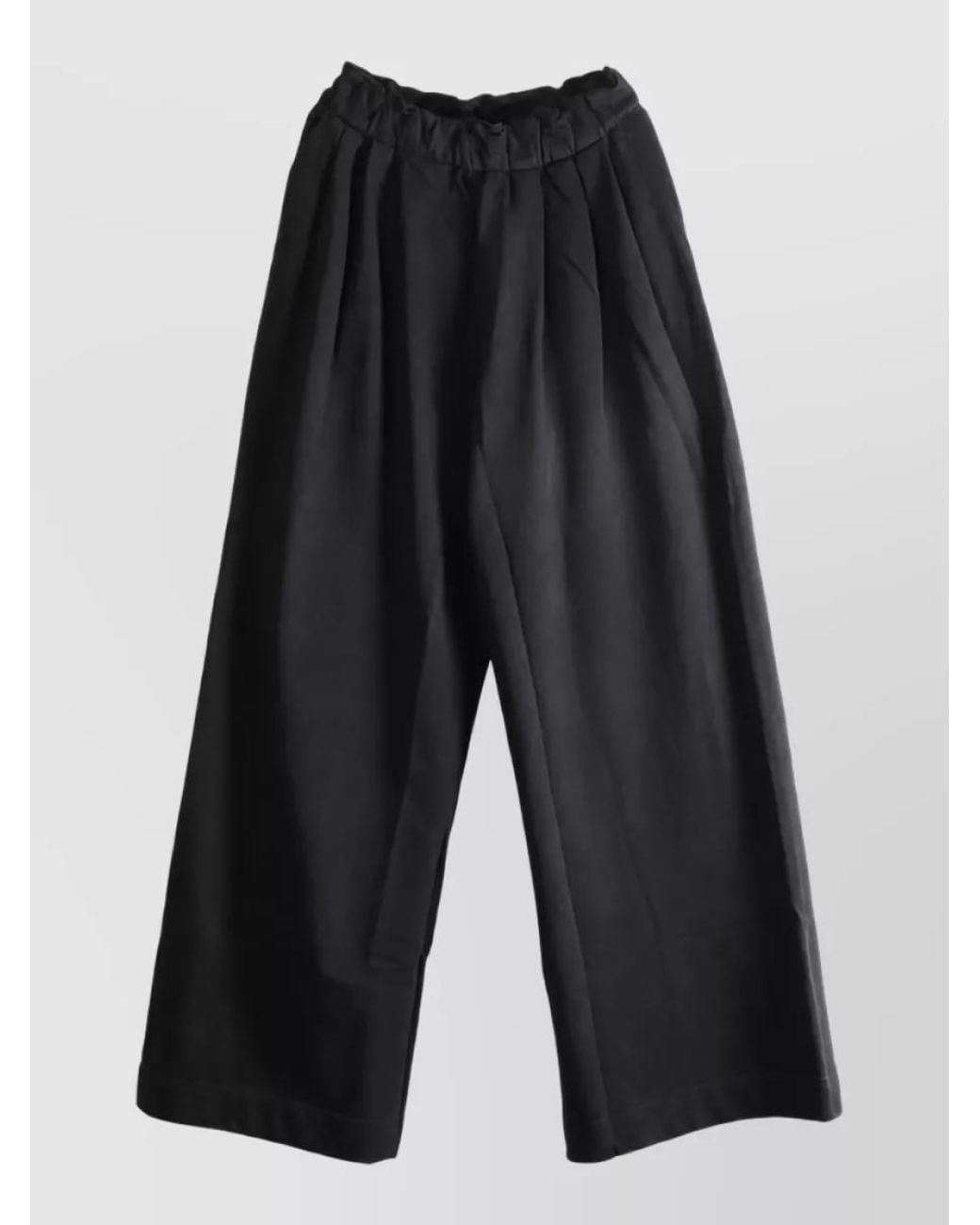 Dries Van Noten Black Cotton Wide-Leg Trousers for men
