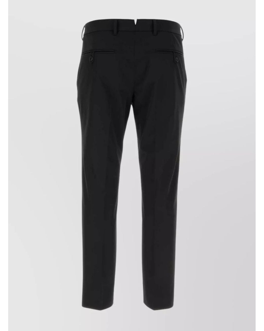 Prada Black Pant Polyester Stretch Belt Loops for men