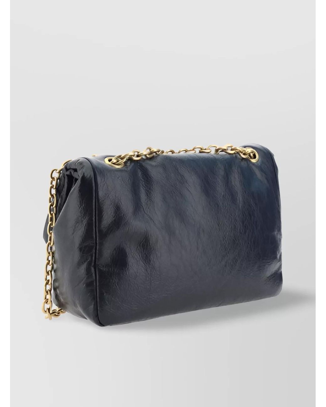 Balenciaga Blue Monaco Small Leather Shoulder Bag