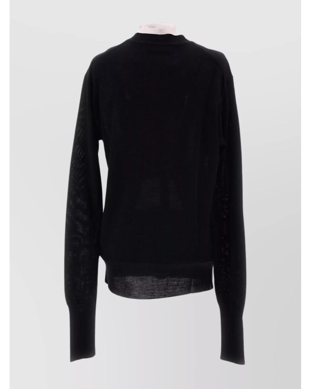 Vivienne Westwood Blue Wool Silk Fine-Knit Crewneck Cardigan