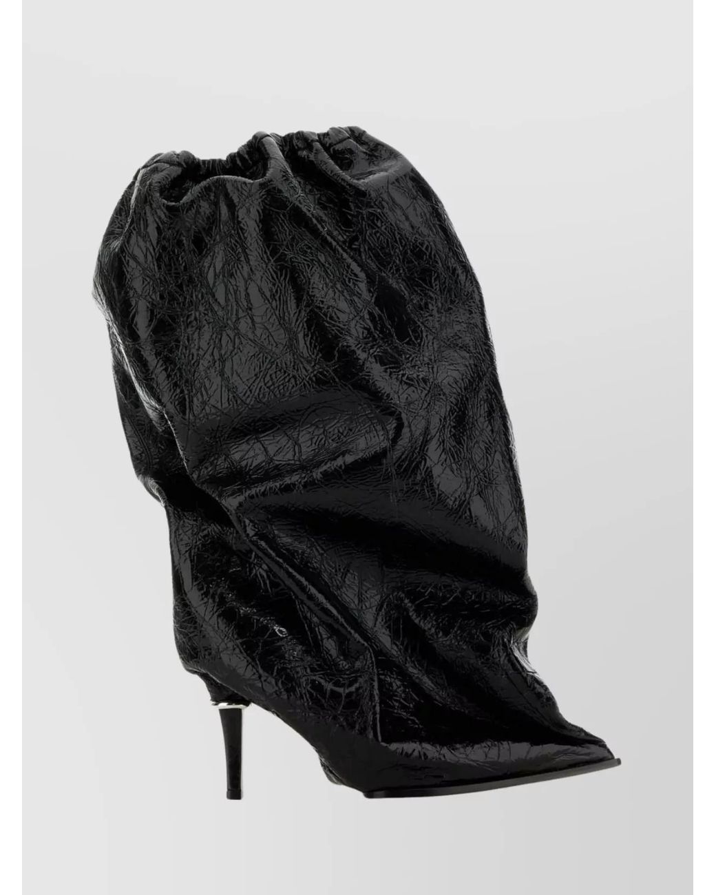 McQueen Black Leather Ankle Boots