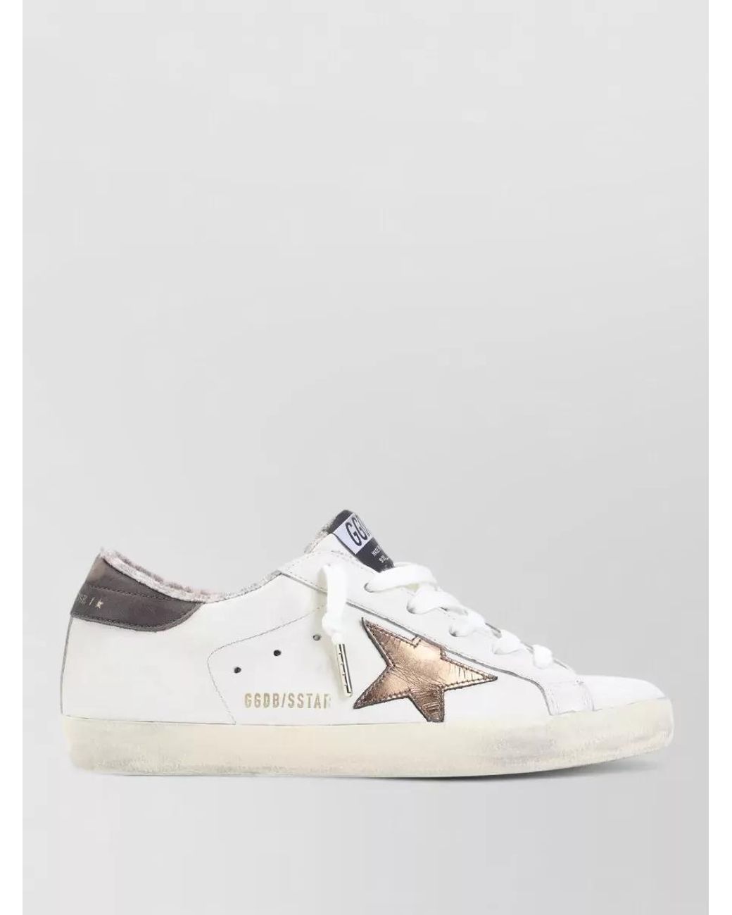 Golden Goose Deluxe Brand White Leather Super-Star Low-Top Sneakers