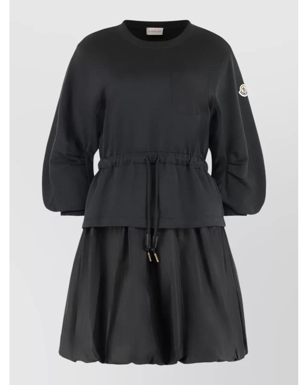 Moncler Black Cotton Mini Dress
