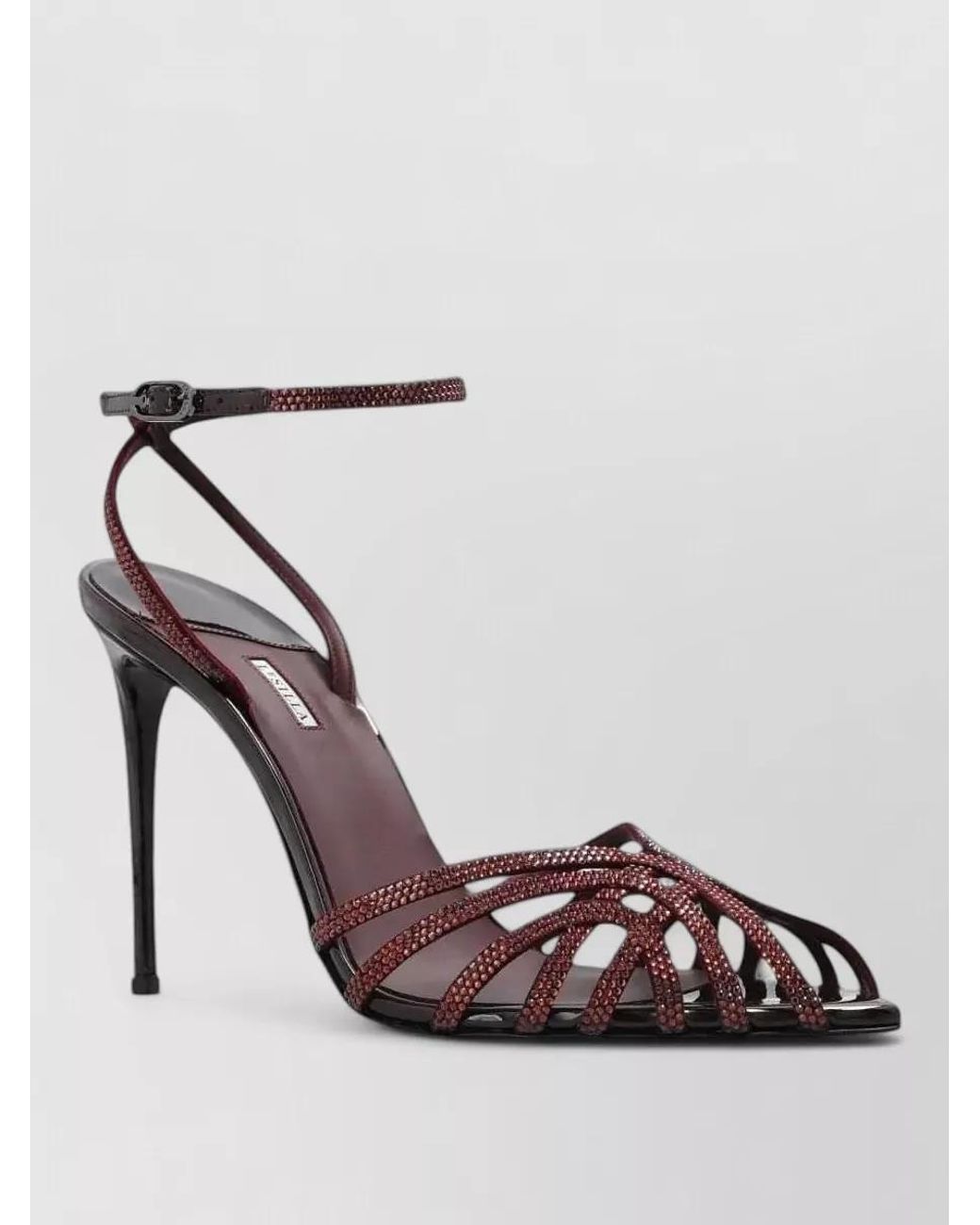 Le Silla Metallic Leather Crystal-Embellished Sandals