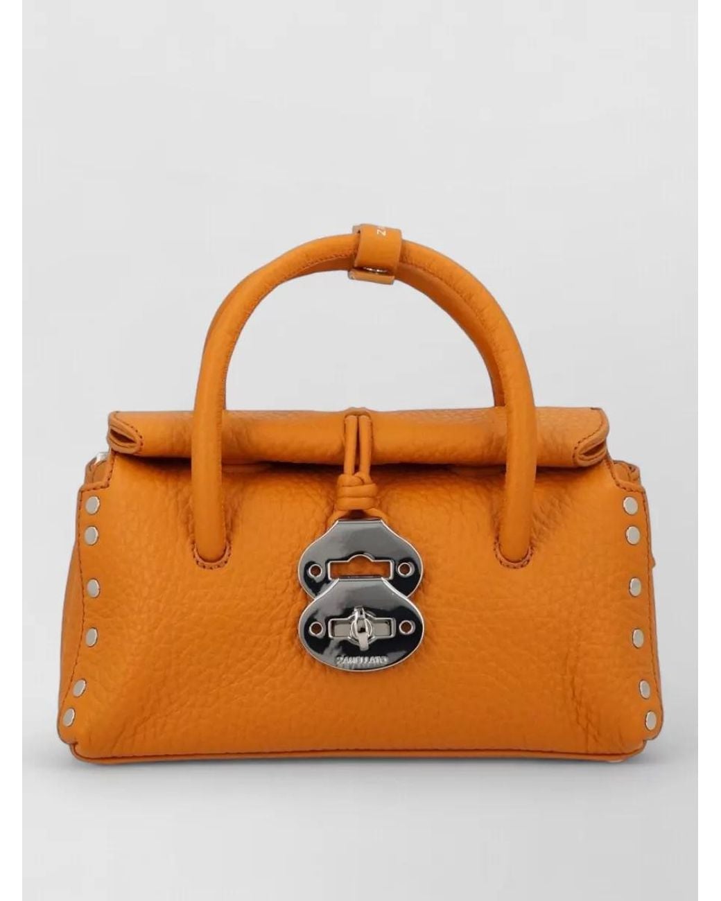 Zanellato Orange Leather Shoulder Bag