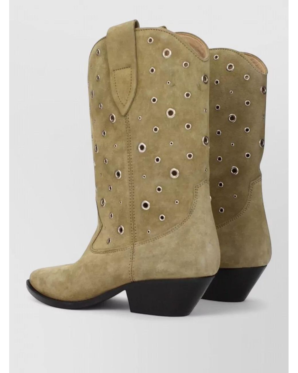 Isabel Marant Green Suede Leather Ankle Boots