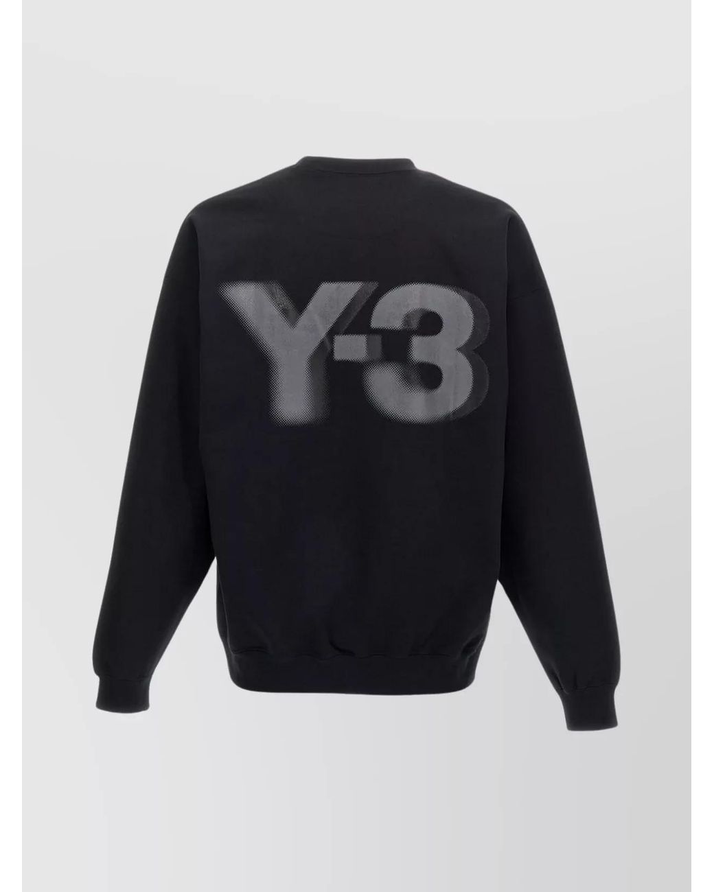 Y-3 Blue Crew Neck Sweatshirt Logo Print