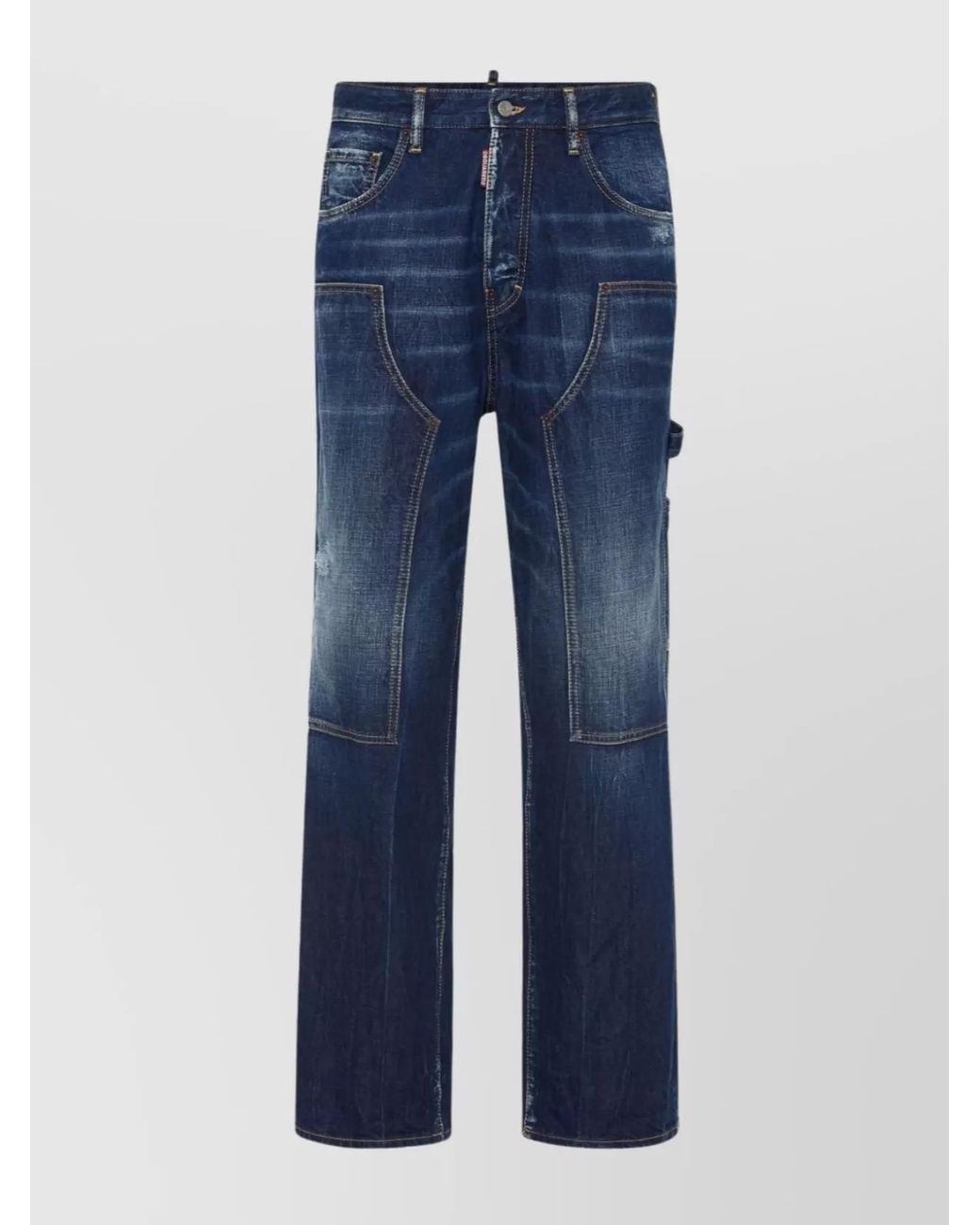 DSquared² Blue Denim Straight-Leg Jeans for men