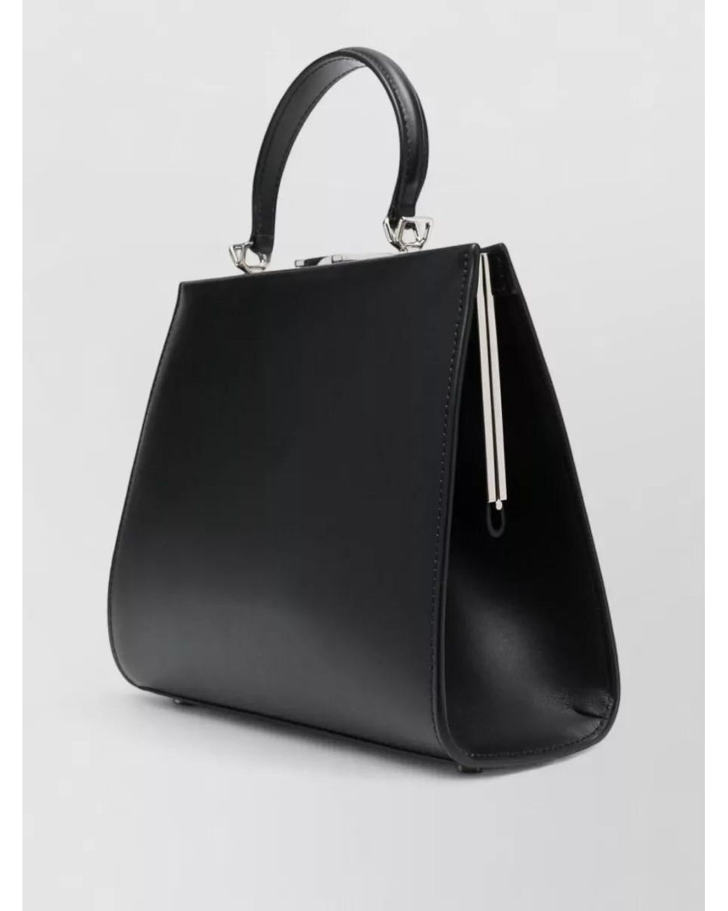 ARMARIUM Black Calf Leather Small Tote Bag