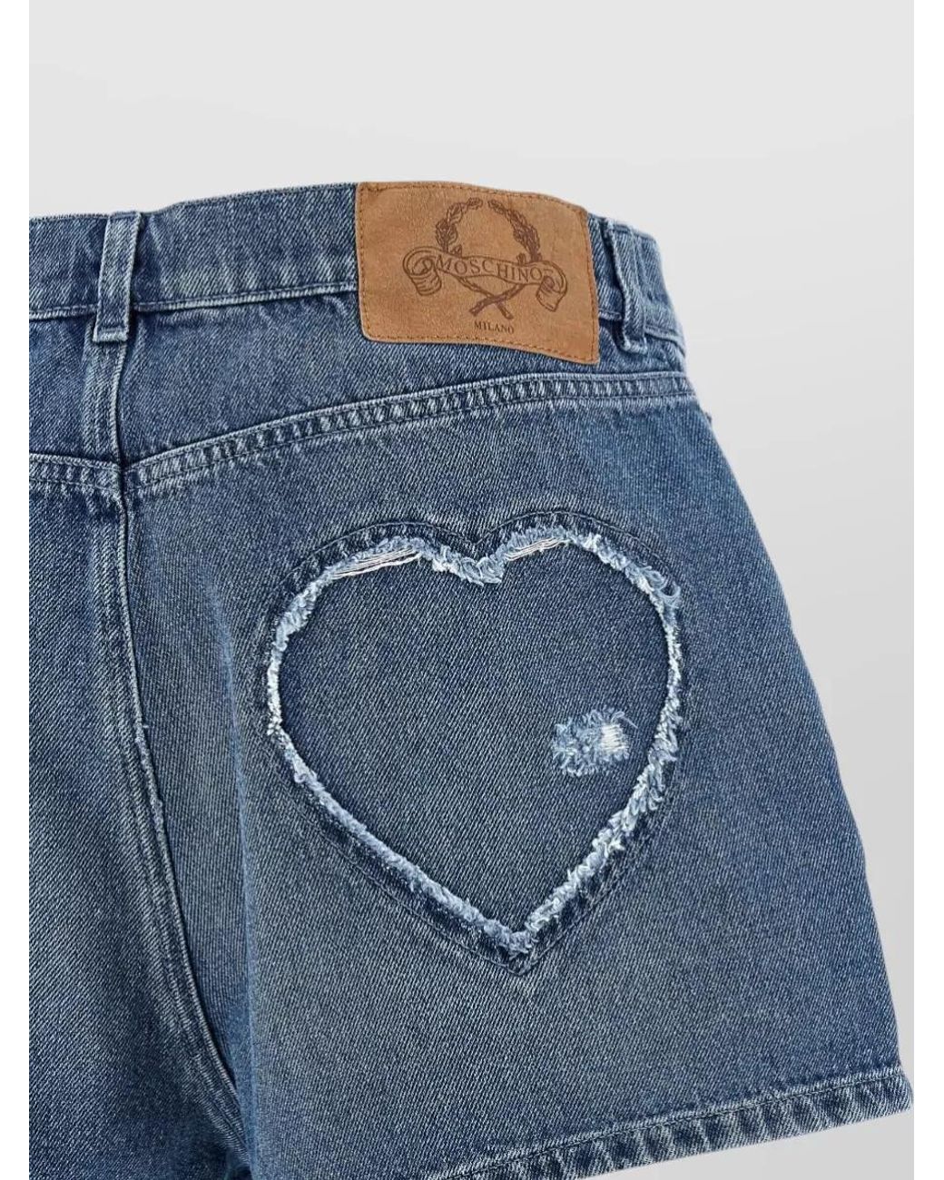 Moschino Blue Cotton Mini Shorts