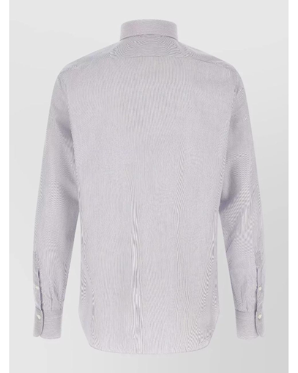Finamore 1925 Multicolor Striped Long-Sleeve Shirt for men