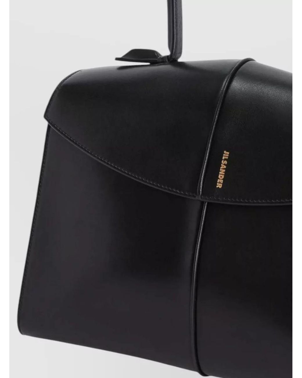 Jil Sander Black Medium Leather Shoulder Bag