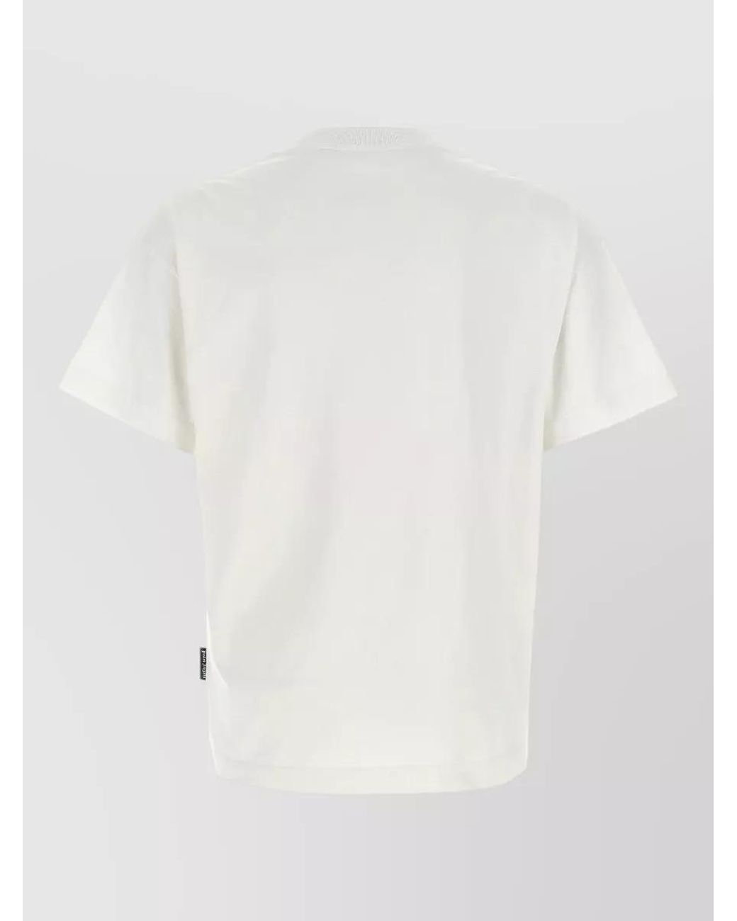 Palm Angels White Cotton Printed Short-Sleeve T-Shirt for men