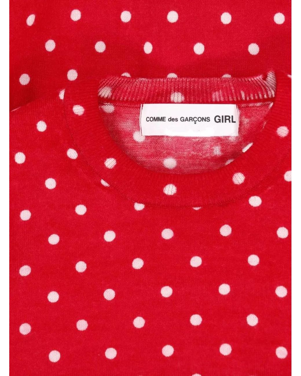 Comme des Garçons Red Wool Crewneck Sweatshirt