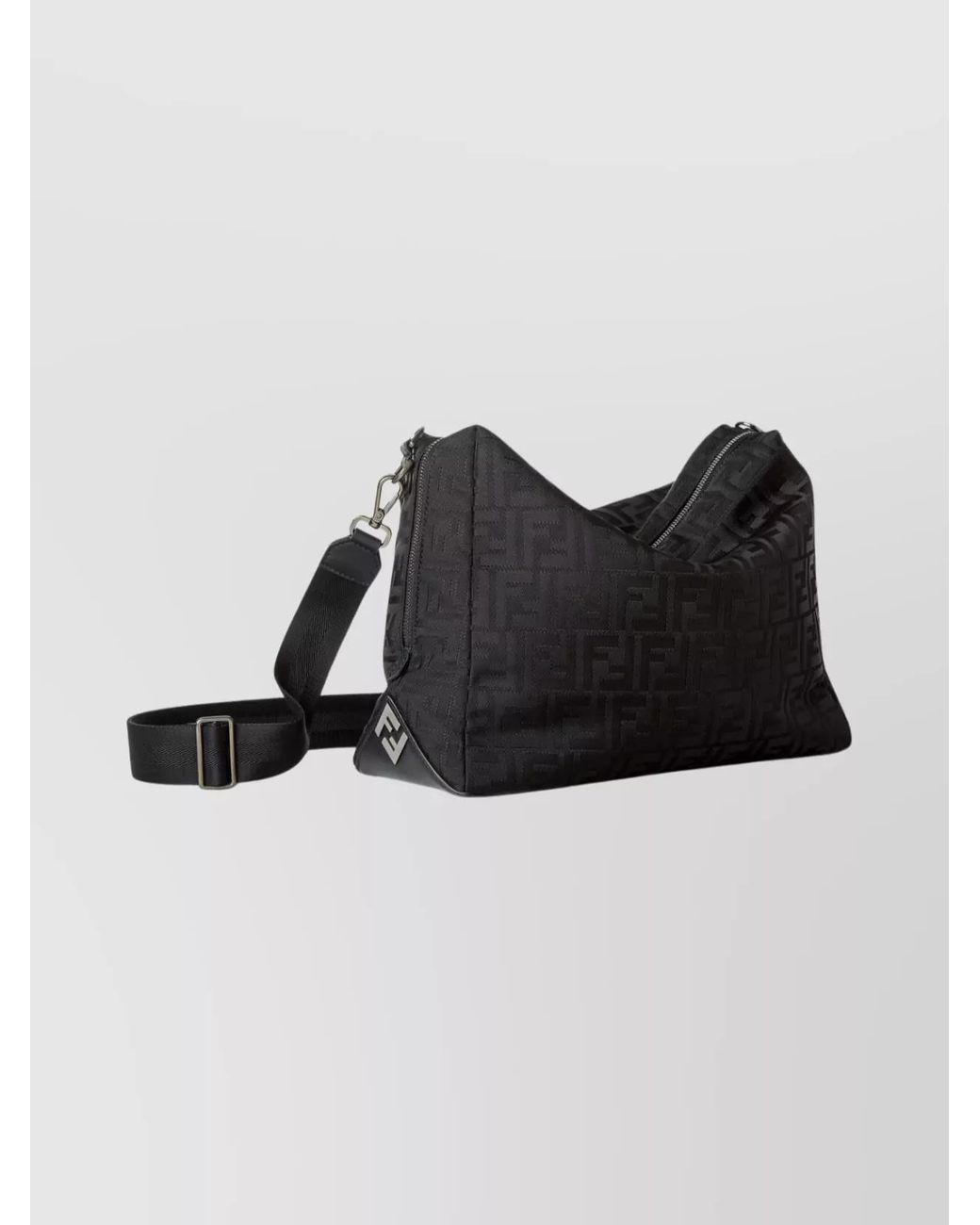 Fendi Black Lui Large Nylon Shoulder Bag
