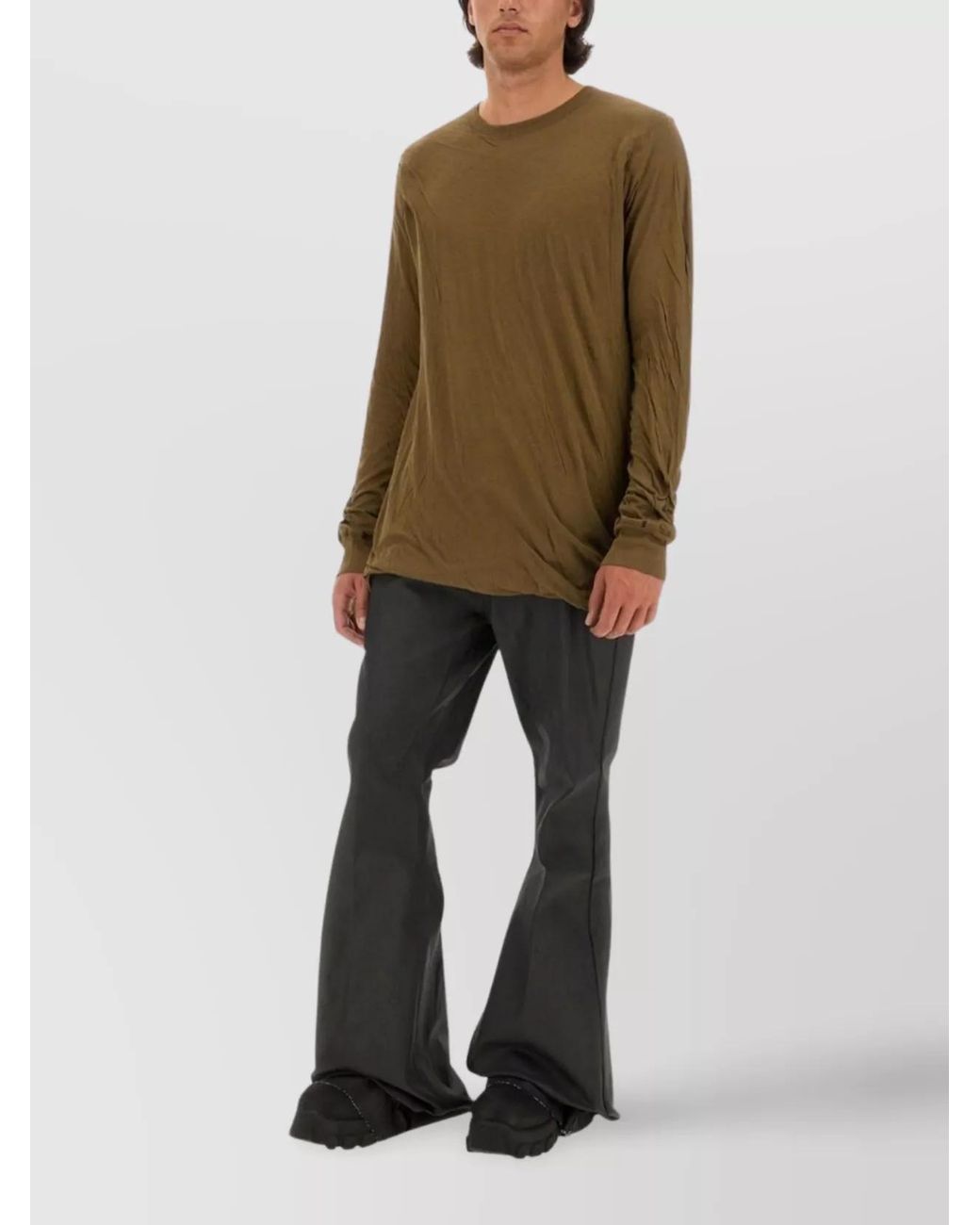 Rick Owens Green Oversized Cotton T-Shirt for men