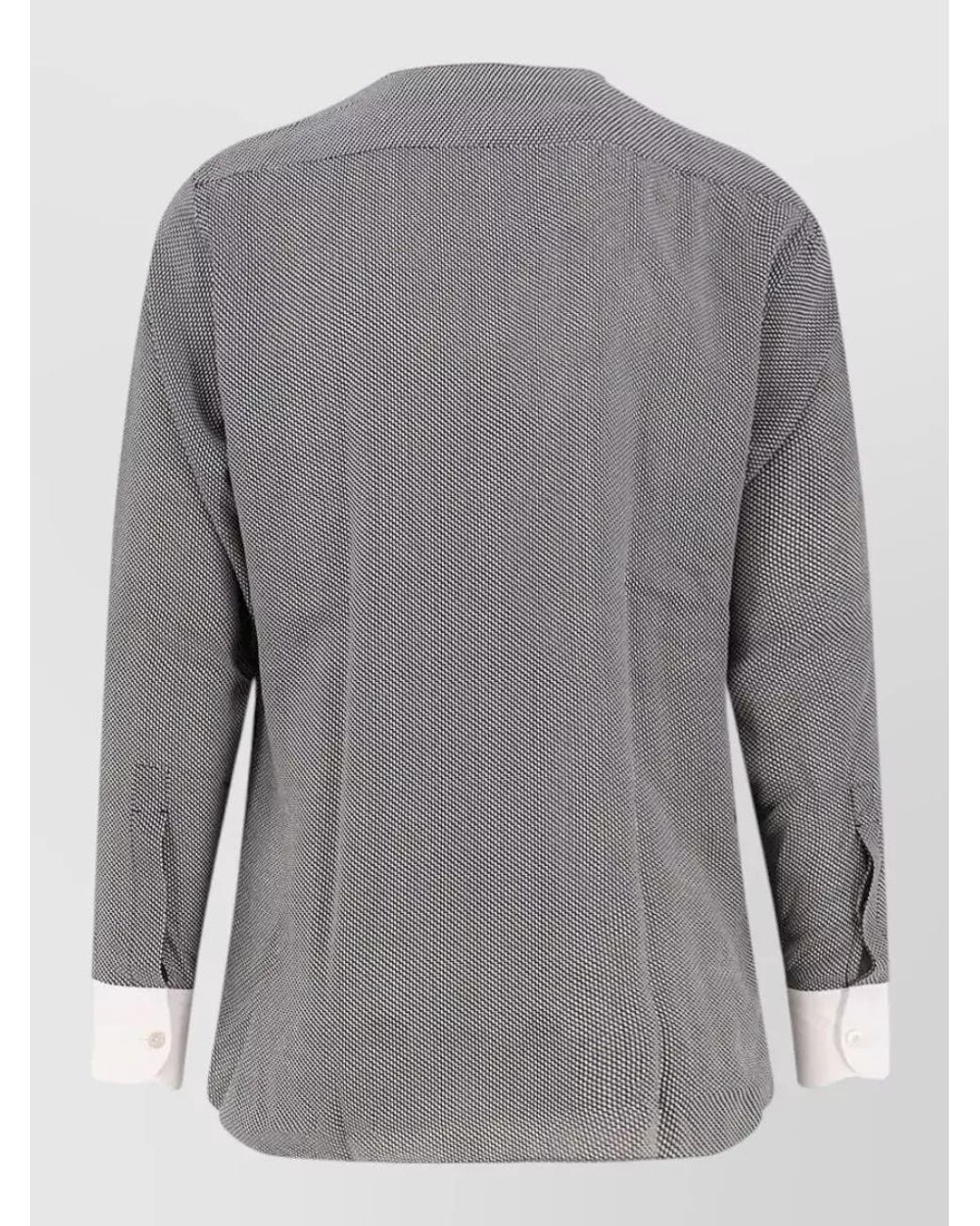 Tom Ford Gray Silk Graphic Print Shirt for men