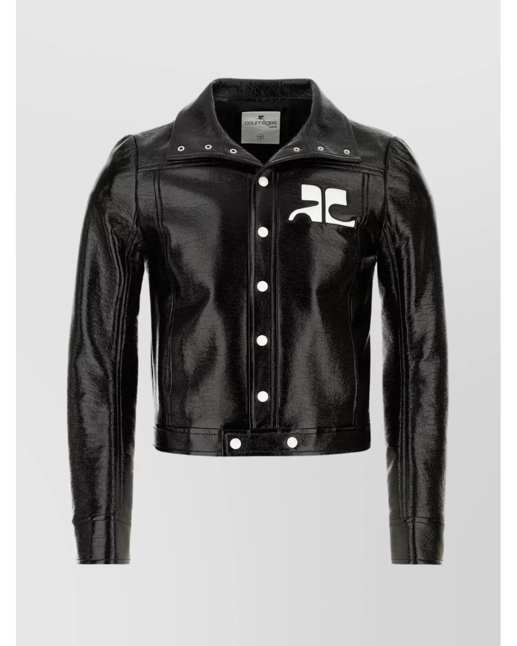 Courreges Black Faux Leather Jacket for men