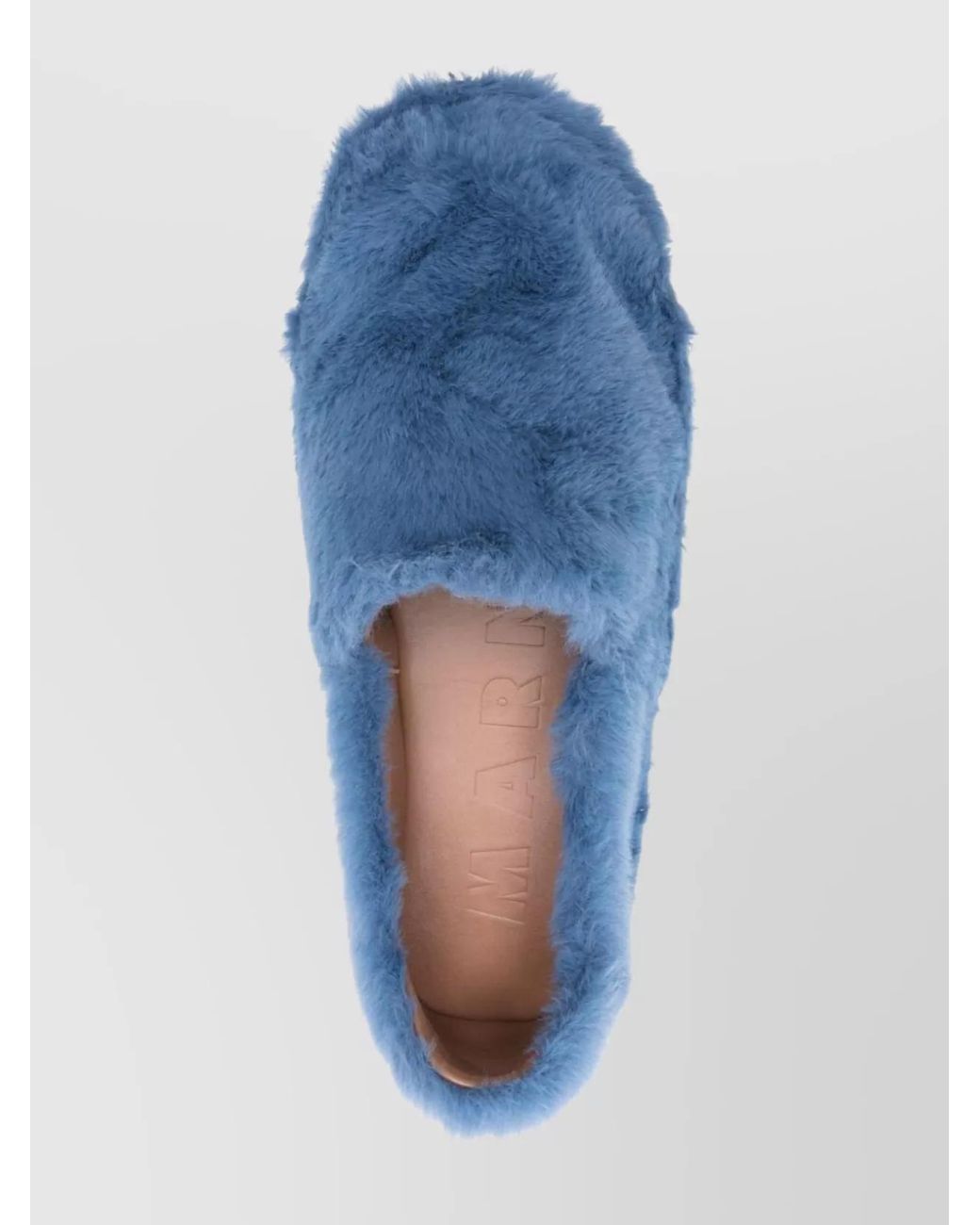 Marni Blue Faux Fur Slip-On Loafers for men