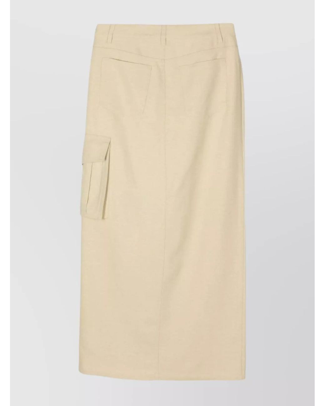Filippa K Natural Crepe Cargo Maxi Skirt
