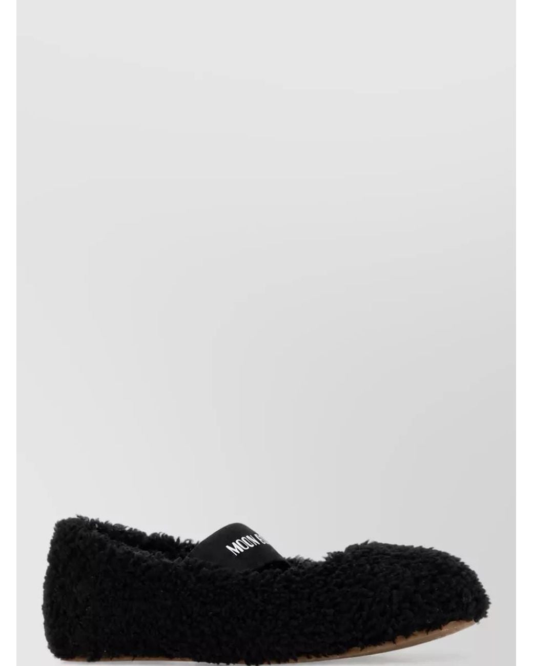 Moon Boot Black Shearling Slippers