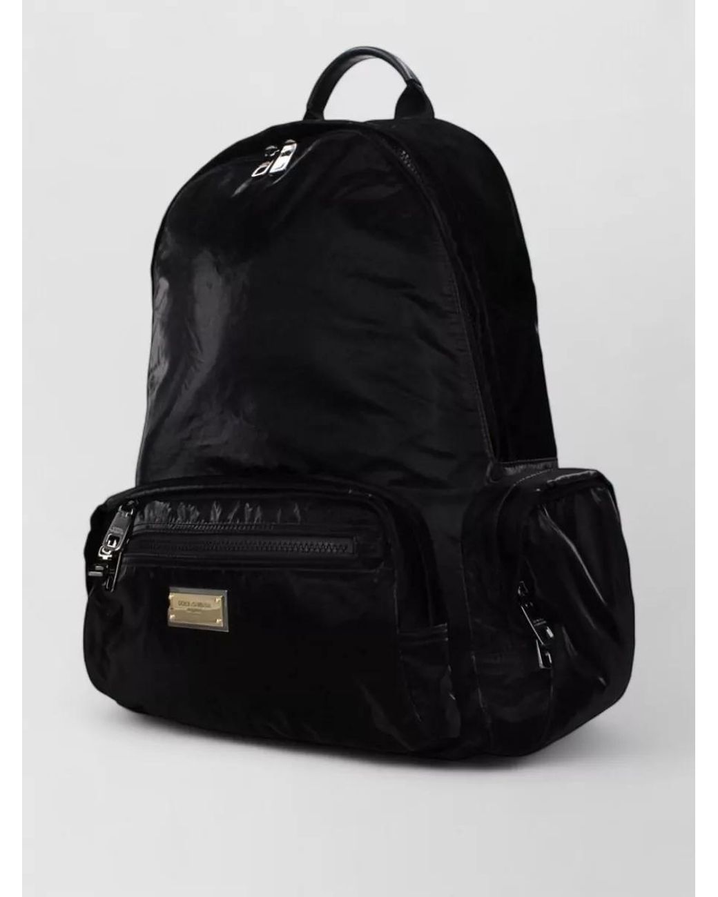 Dolce & Gabbana Black Nylon Backpack for men