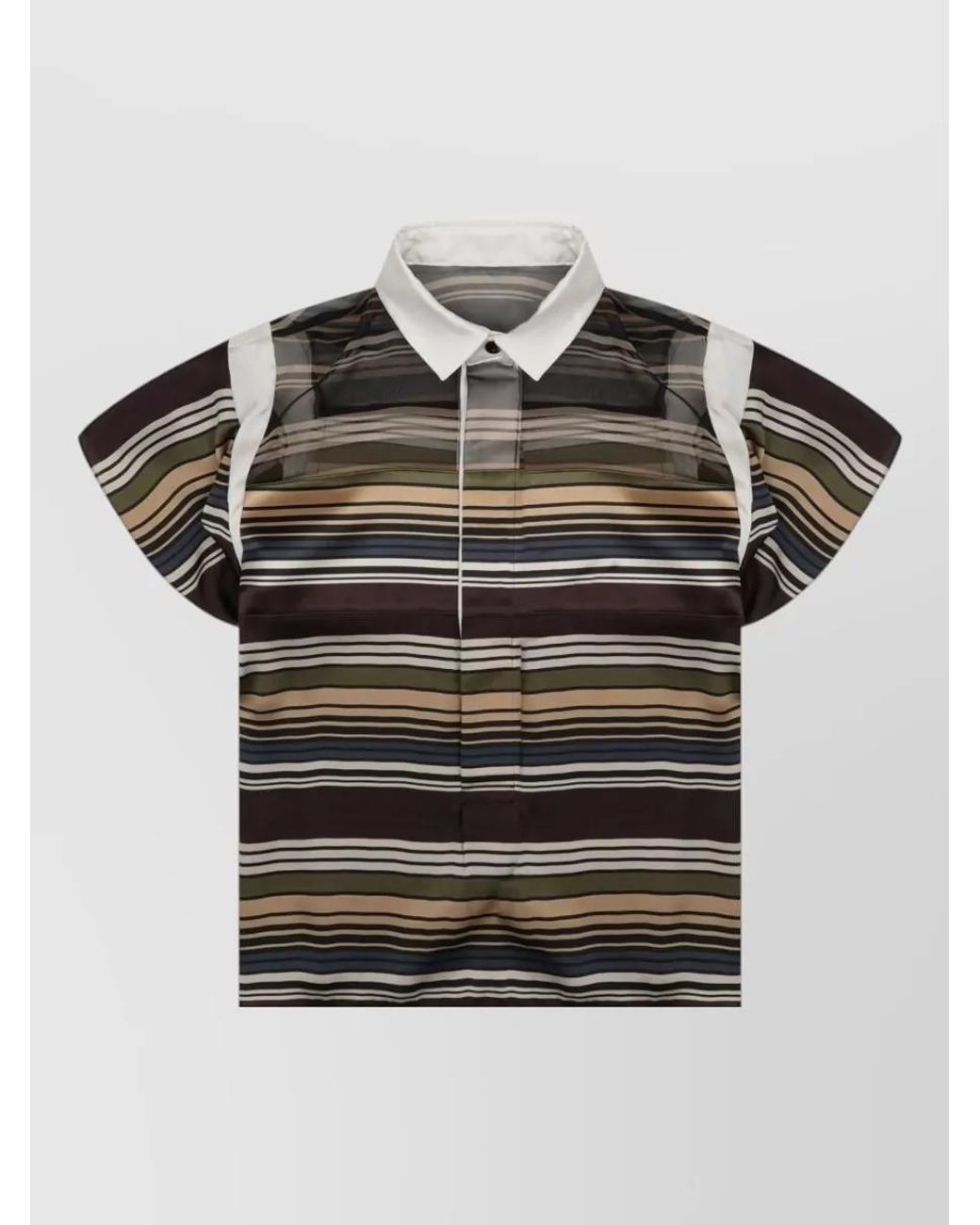 Sacai Black Striped Shirt