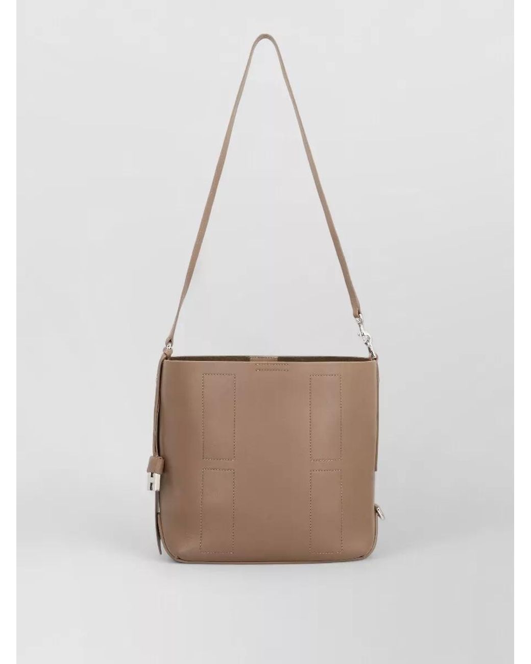 Hogan White H-Hobo Small Leather Tote Bag