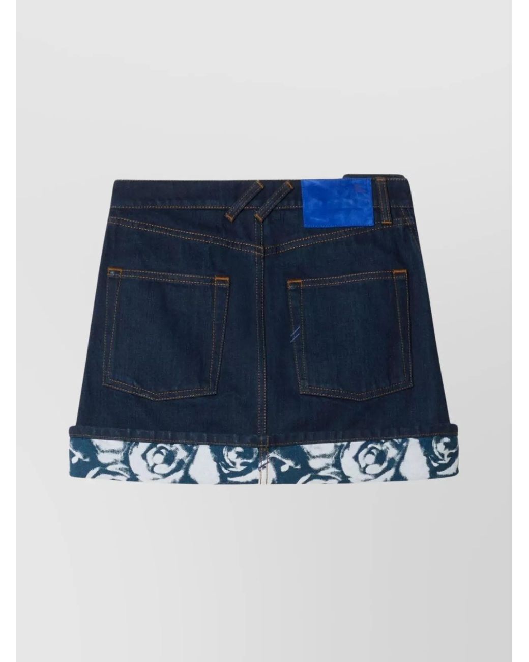Burberry Blue Denim Mini Skirt