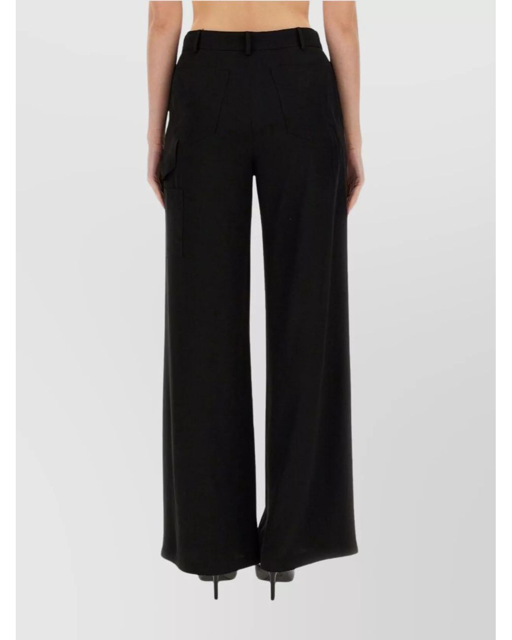 Moschino Black Wide-Leg Trousers