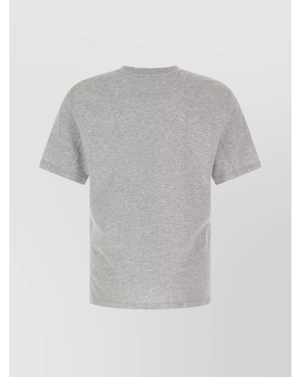 Brunello Cucinelli Gray Printed Logo Crew Neck Short Sleeve Top for men