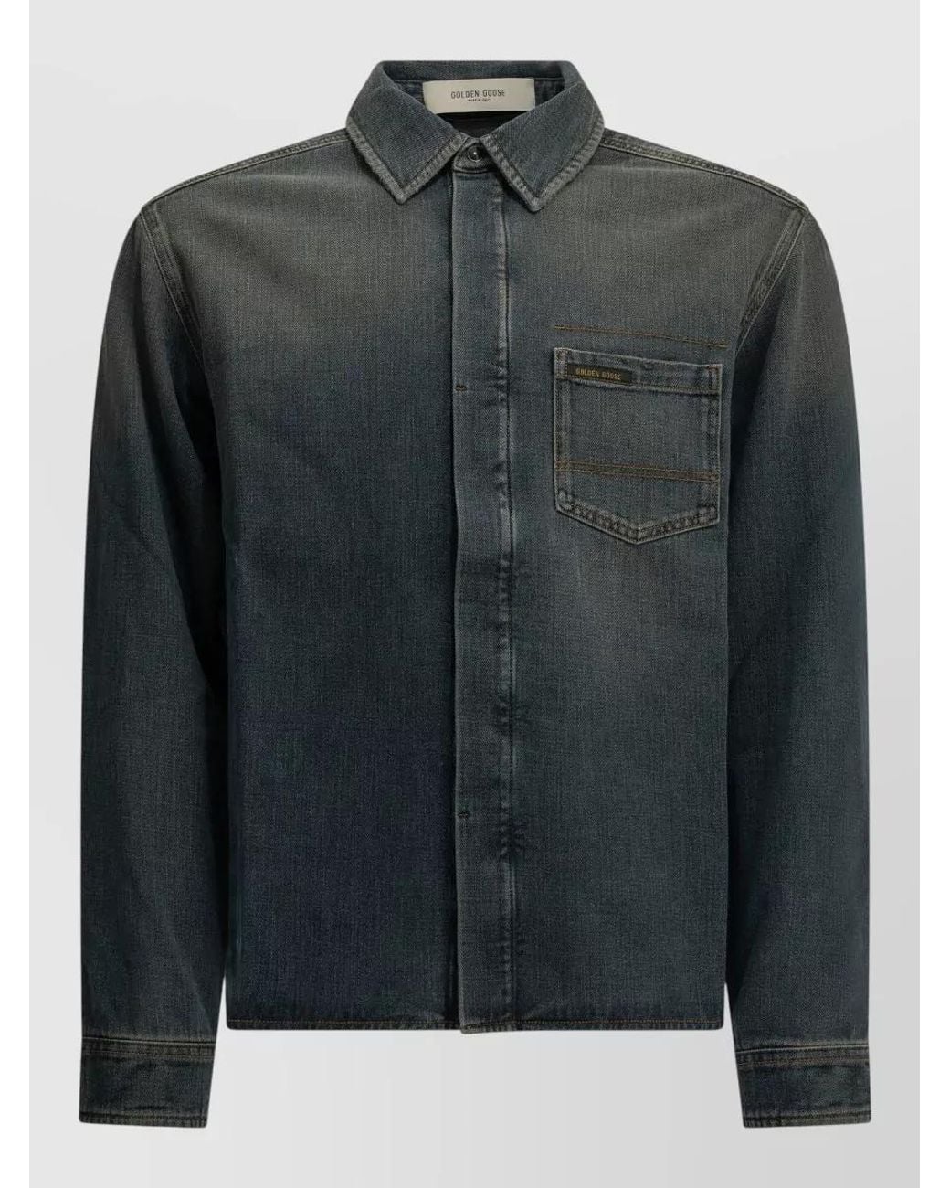 Golden Goose Deluxe Brand Black Denim Slim-Fit Shirt for men