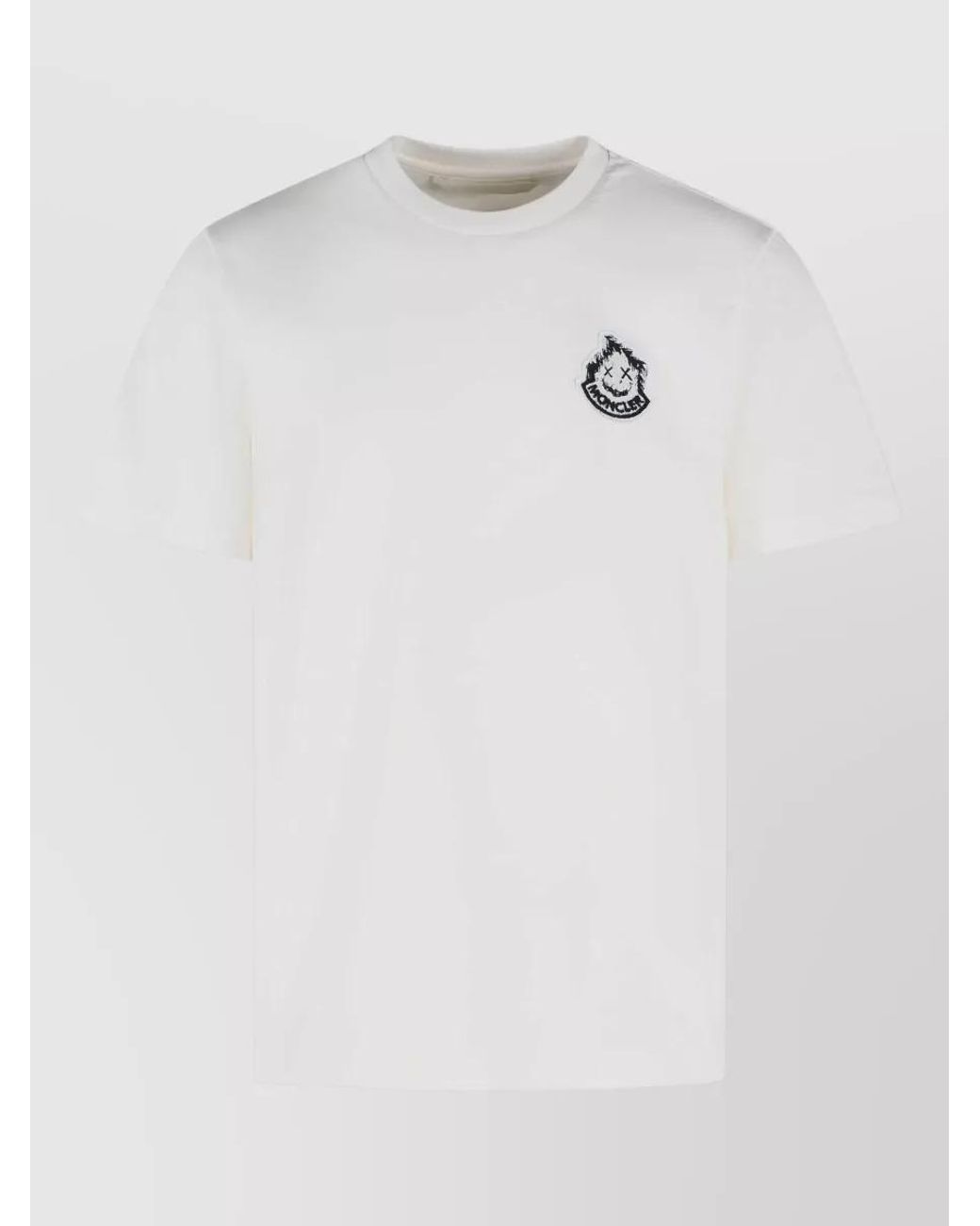 Moncler White Cotton T-Shirt for men
