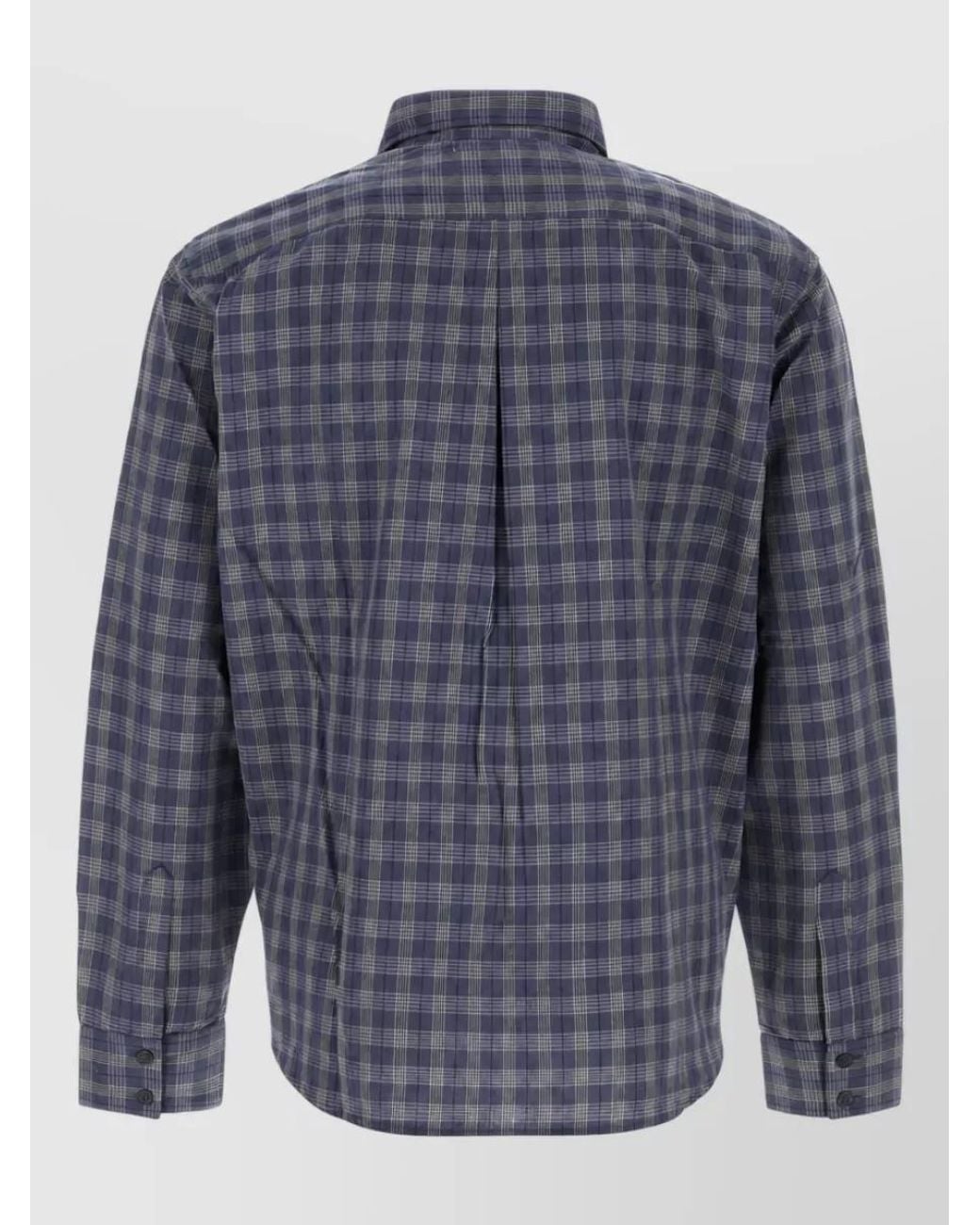 GIMAGUAS Blue Embroidered Cotton Shirt for men