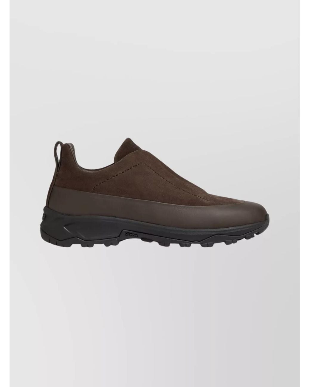 Zegna Brown Triple Stitch Monte Sneaker for men
