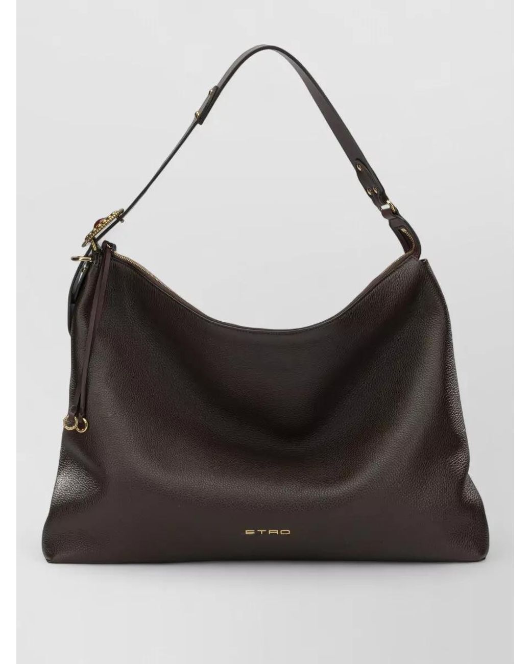 Etro Black Large Leather Tote Bag