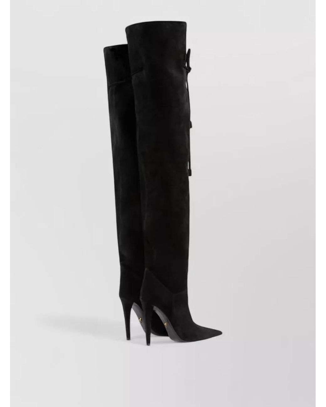 Giuseppe Zanotti Black Suede Over-The-Knee Stiletto Boots