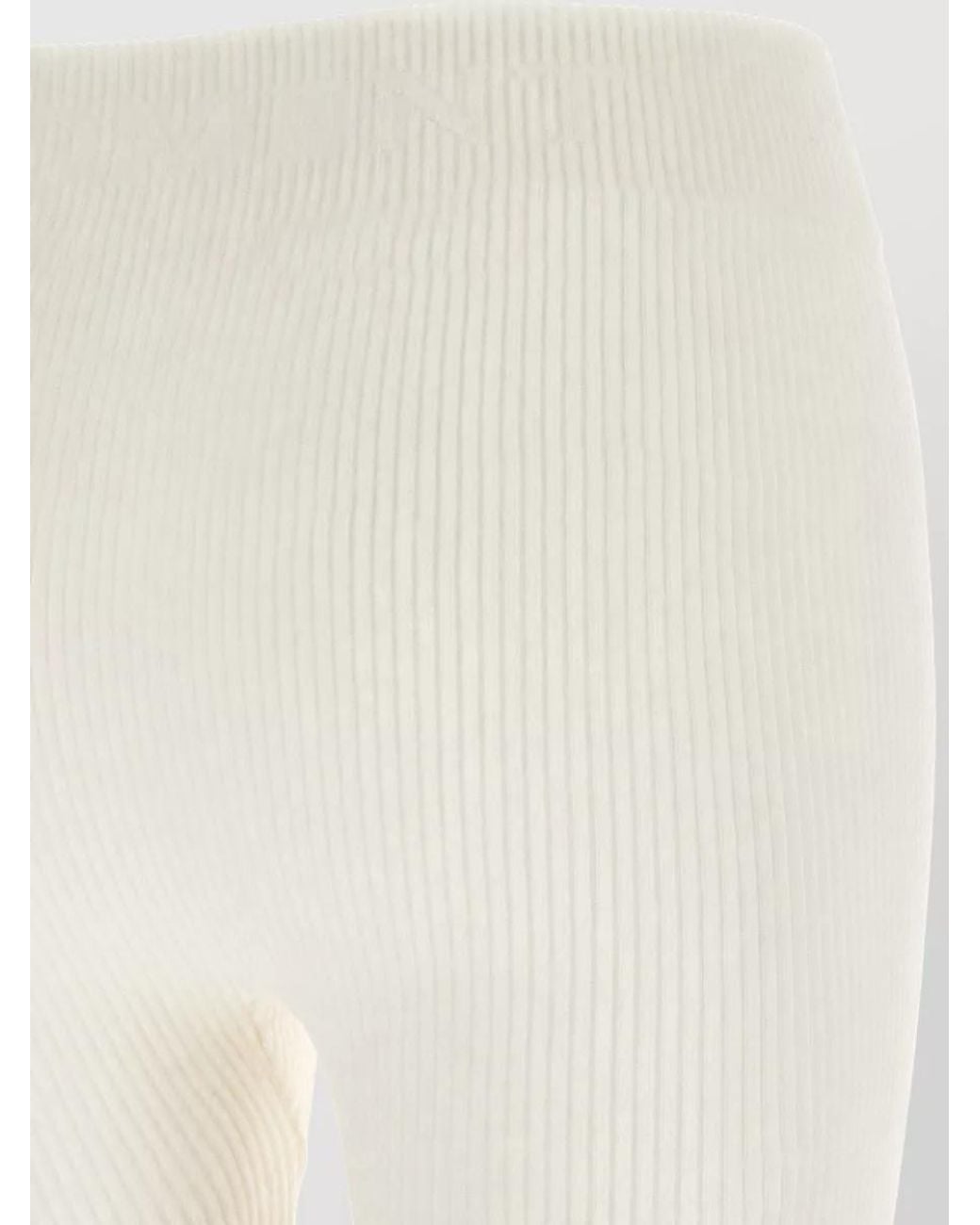 Perfect Moment White Ribbed High-Rise Leggings