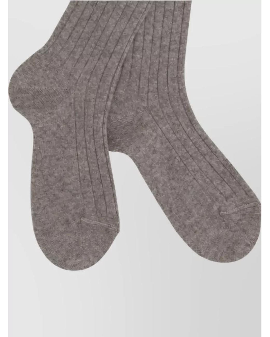 Brunello Cucinelli Gray Cashmere Socks for men