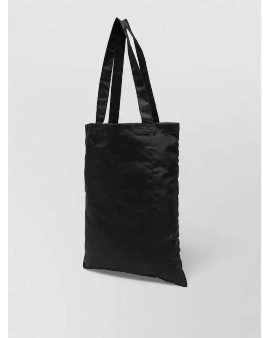 Rick Owens Black Logo Cotton Tote Bag