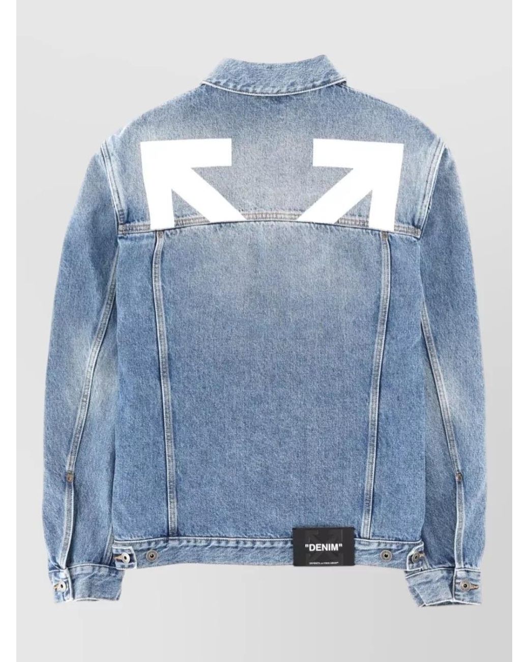 Off-White c/o Virgil Abloh Blue Printed Denim Jacket for men